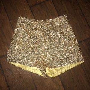 Gold Sequin Shorts